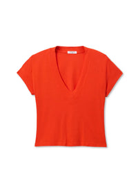 Alanis Recycled V-Neck, Tomato