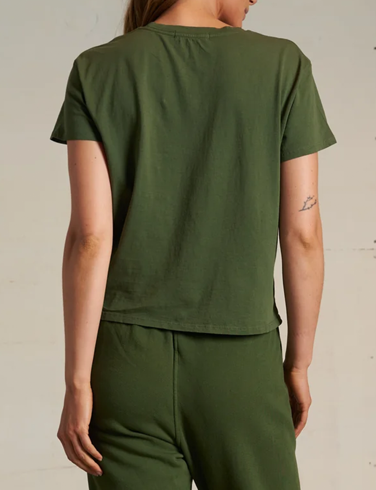 Harley Boxy Crew Tee, Fern Green