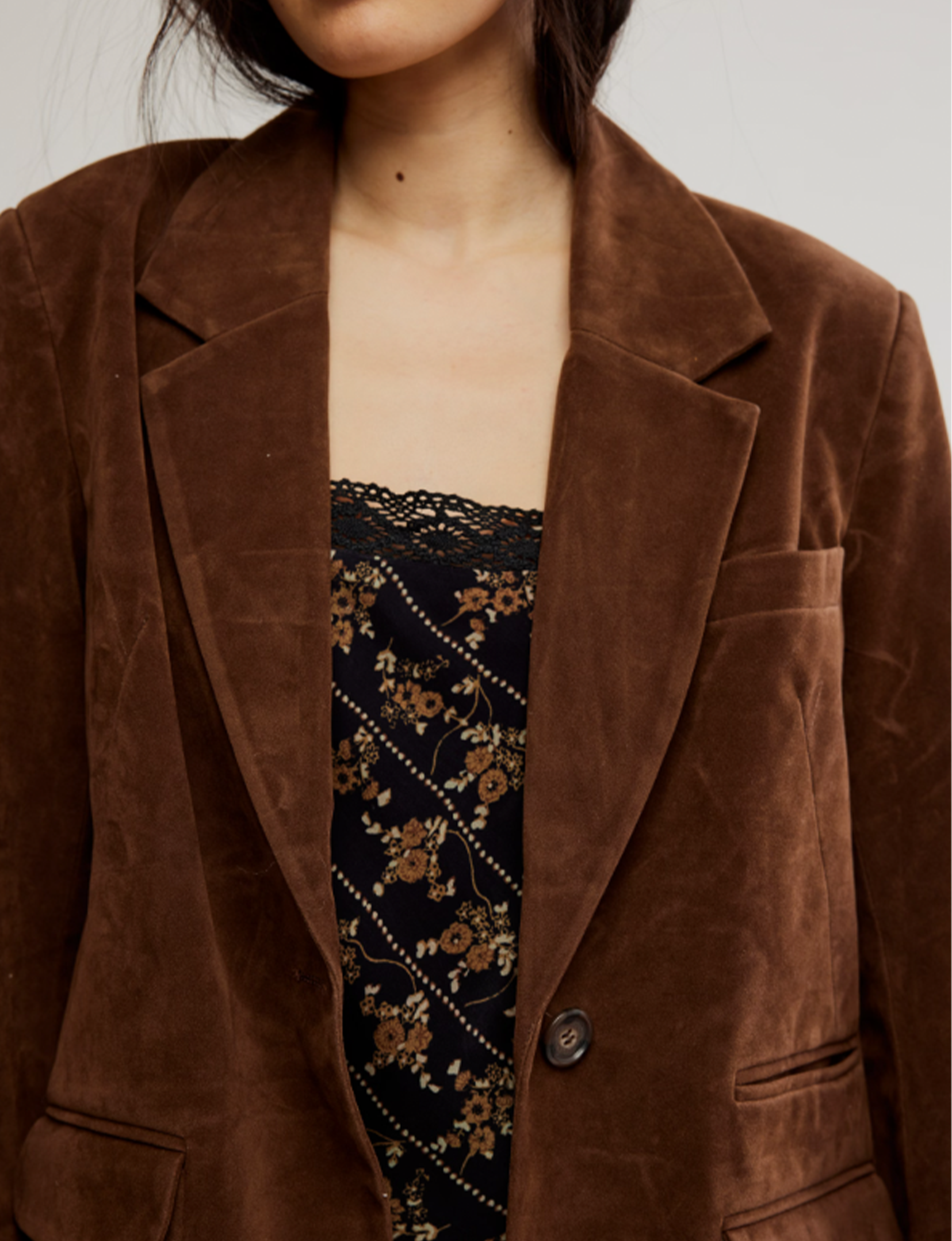 Paper Cut Blazer, Brown Bear