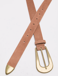 Cannon Suede Belt, Cognac