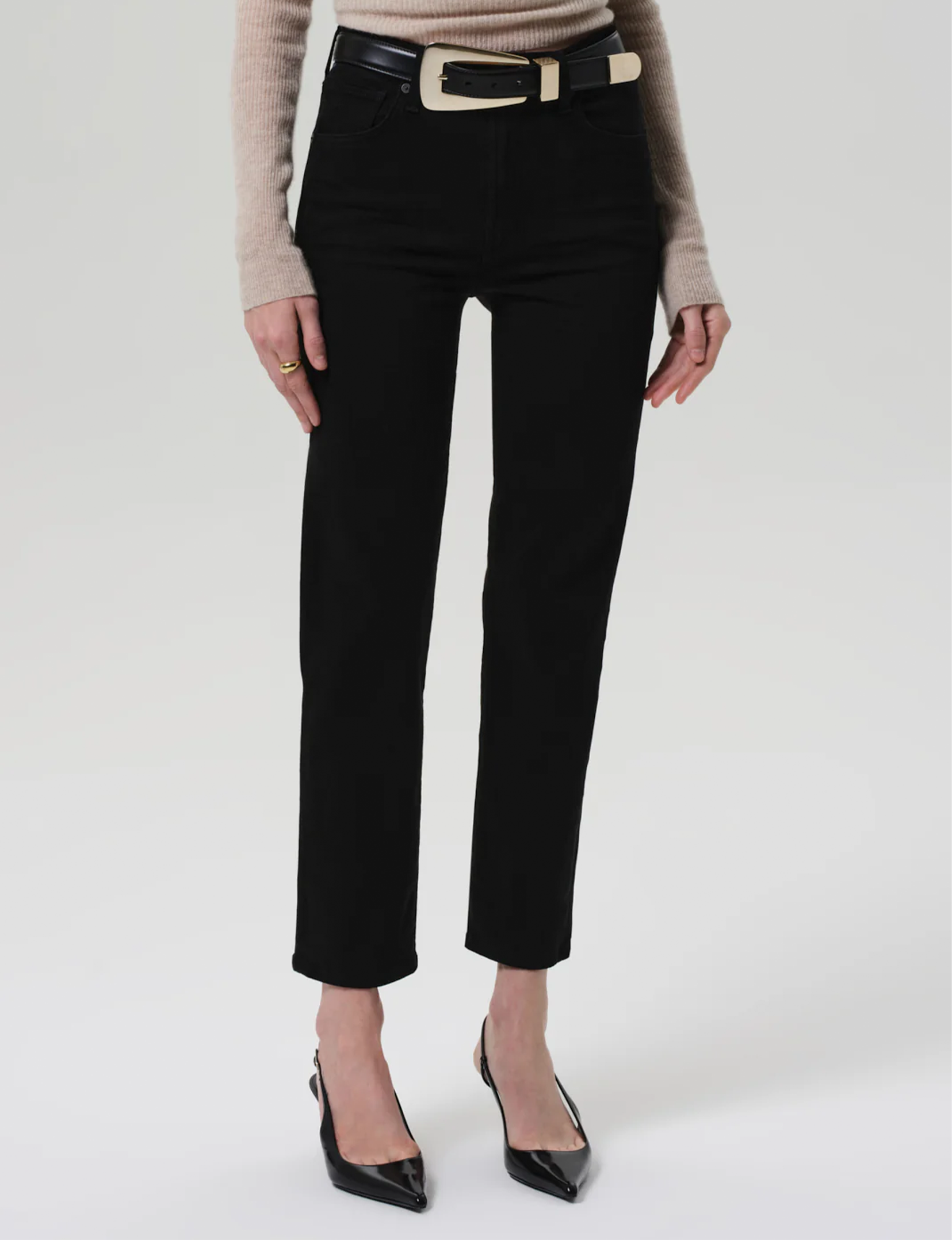 Caia Straight Leg, Plush Black