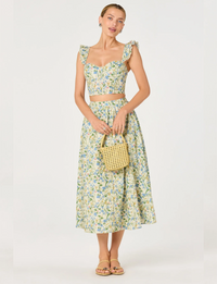 Wylda Skirt, Blue/Green/Multi Floral
