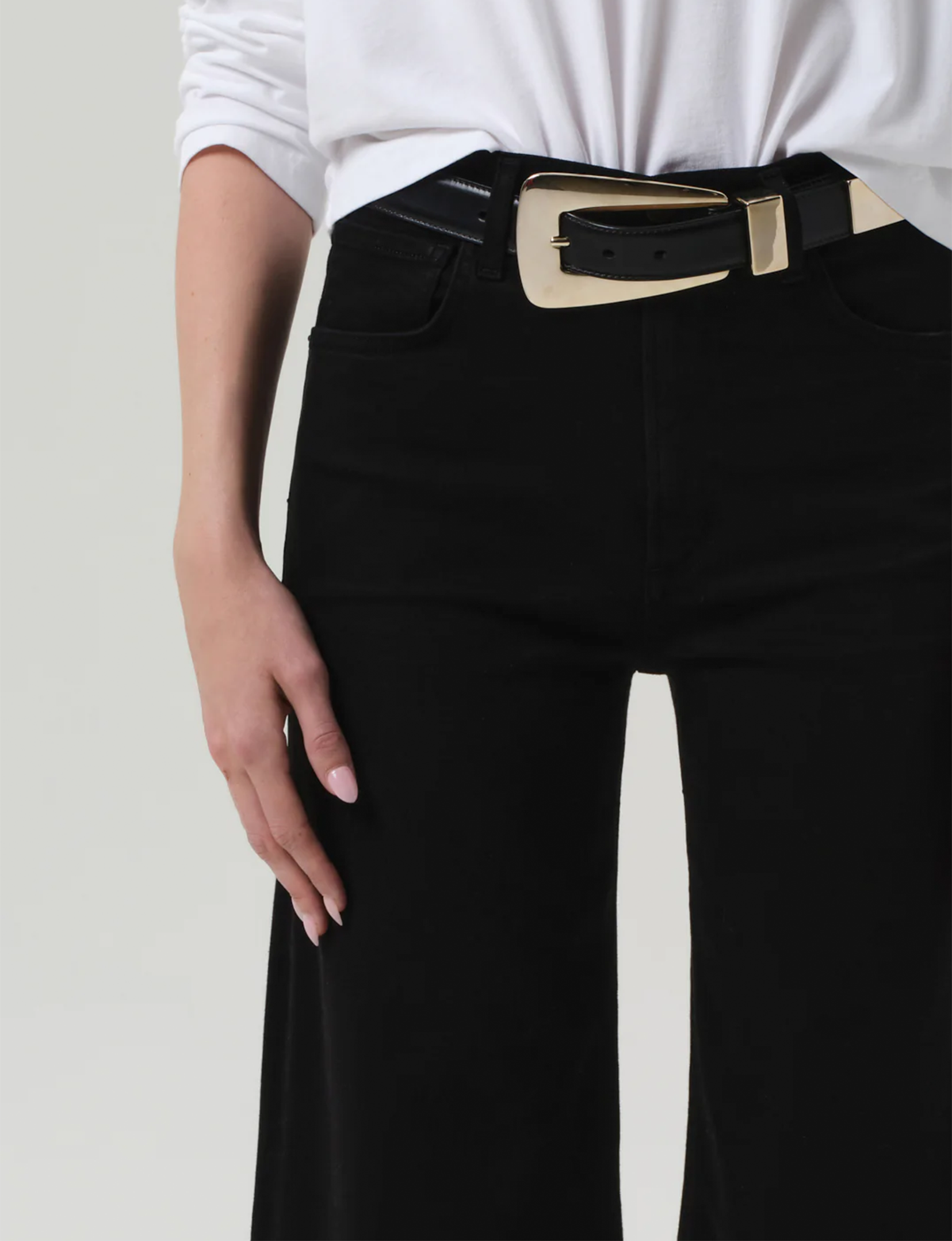 Lyra Long Wide Leg, Plush Black