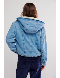 Asher Cozy Denim Jacket, Snowdrift Wash