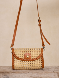 Rattan Clutch, Tan
