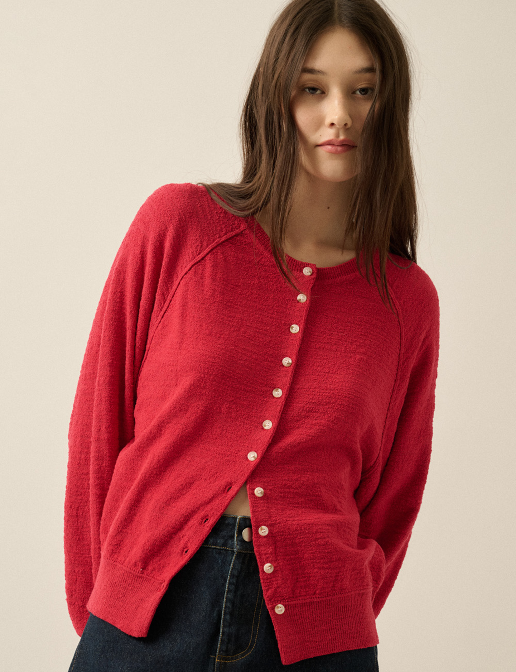 Outlander Cardigan, Red