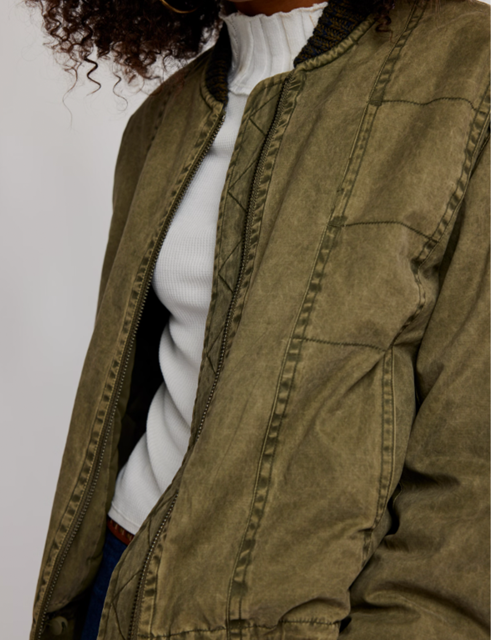 Jax Washed Bomber, Olive