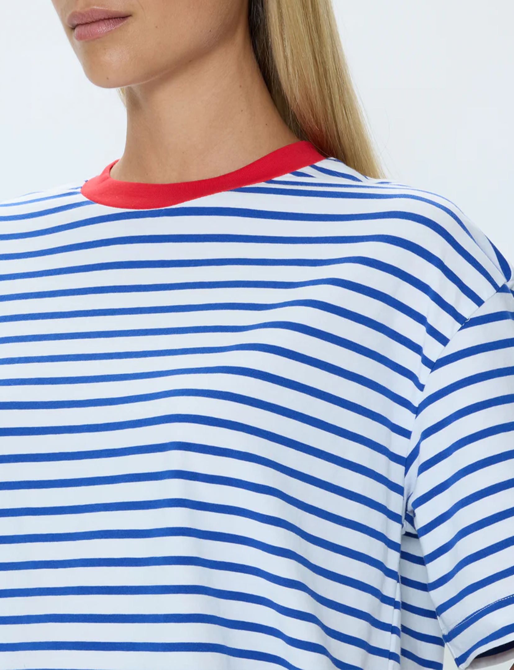 Mae Cropped Tee, Maritime Red