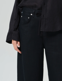 Brynn Linen Trouser, Black