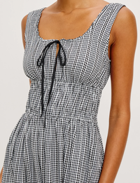 Jordie Dress, Black/Gingham