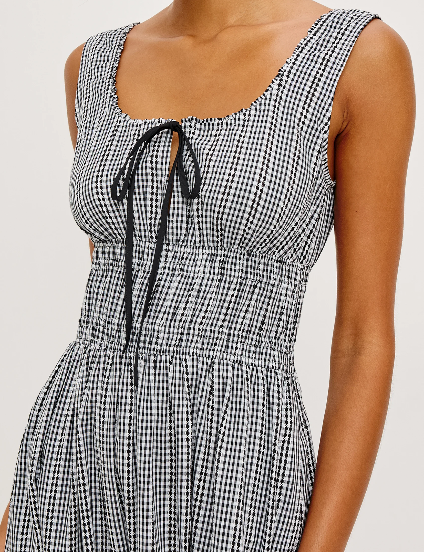 Jordie Dress, Black/Gingham