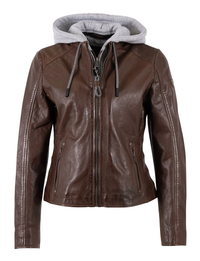 Alva Leather Jacket, Mahogany