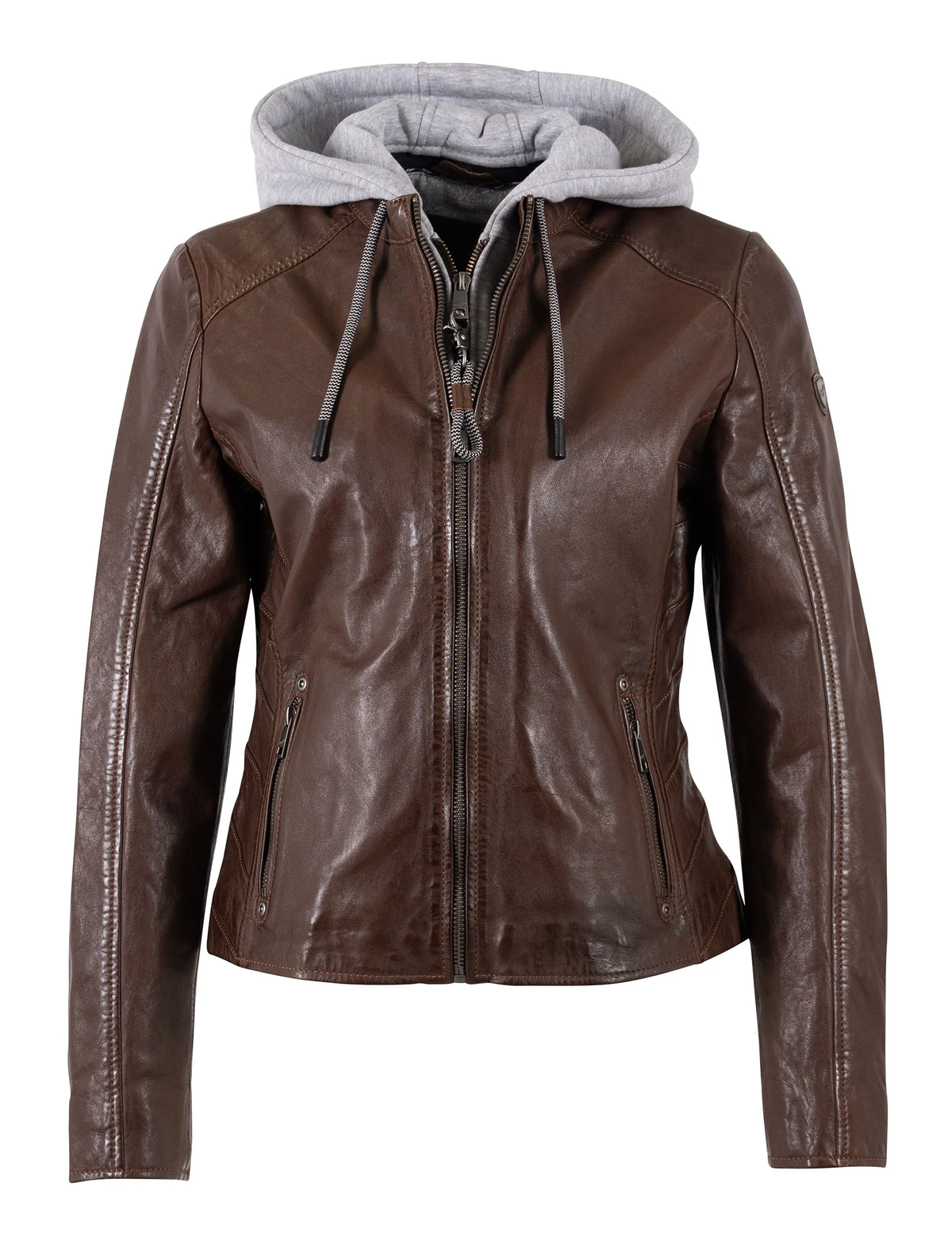 Alva Leather Jacket, Mahogany