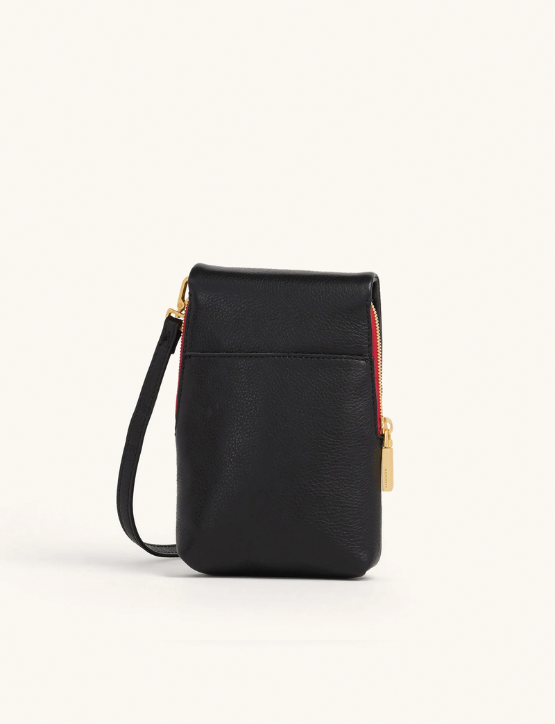 VIP Mobile Crossbody, Black/Brushed Gold