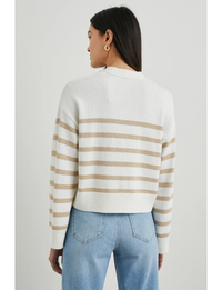 Geneva Cardigan, Sand Stripe