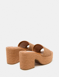 Trippy Platform Sandal, Cognac