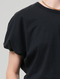 Gia Bubble Tee, Washed Black