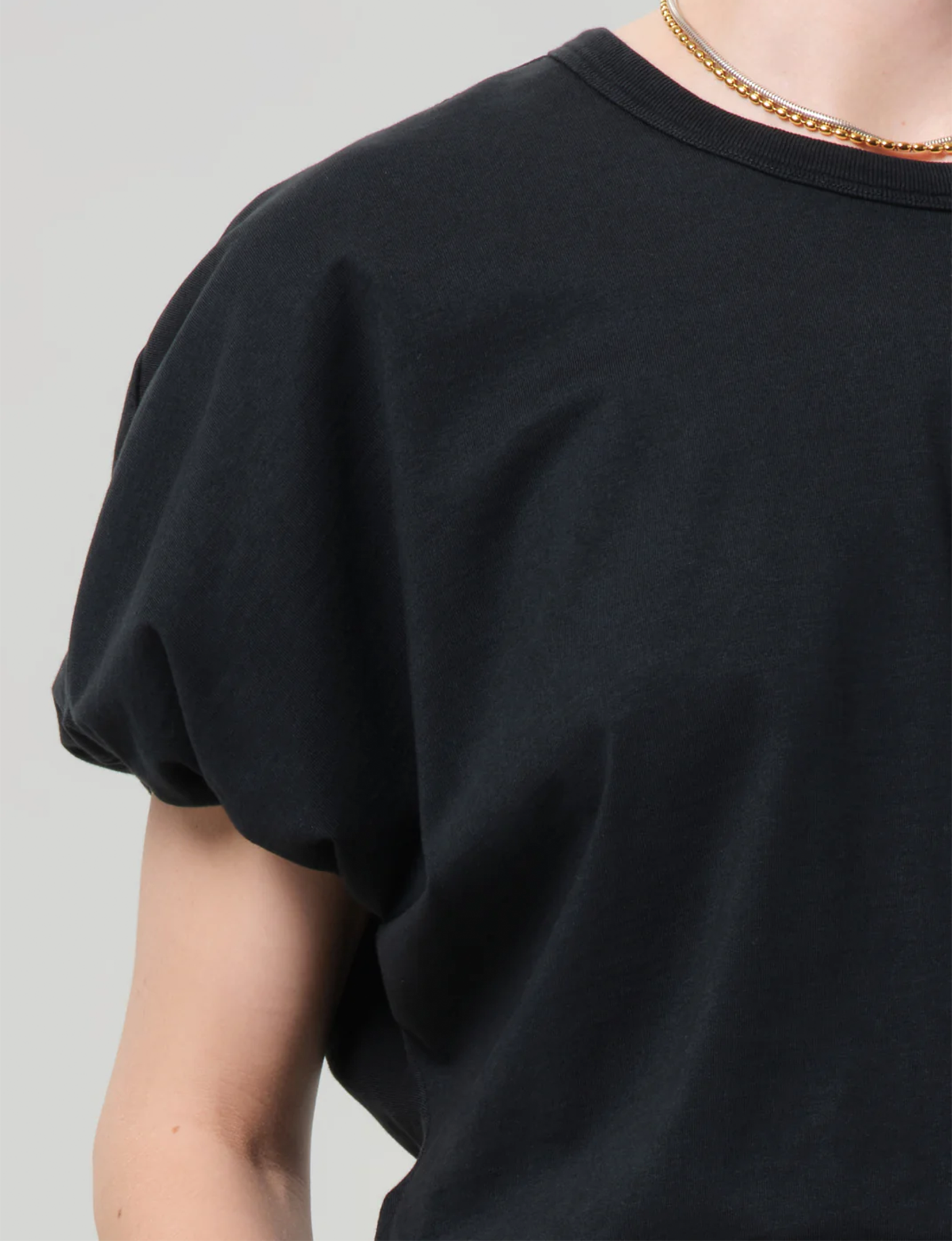 Gia Bubble Tee, Washed Black