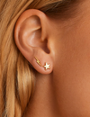 Star Charm Studs, Gold