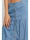 Cindy Button Down Maxi Skirt, Denim