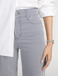 Le Slim Palazzo, Navy/Stripe