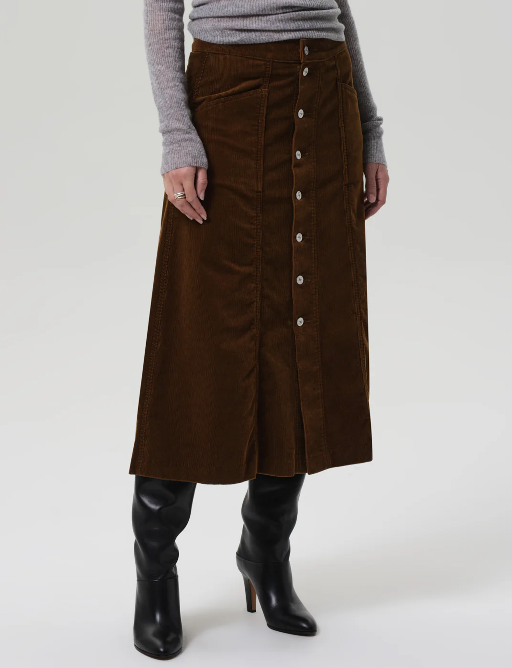 Devin A-Line Skirt, Manuka