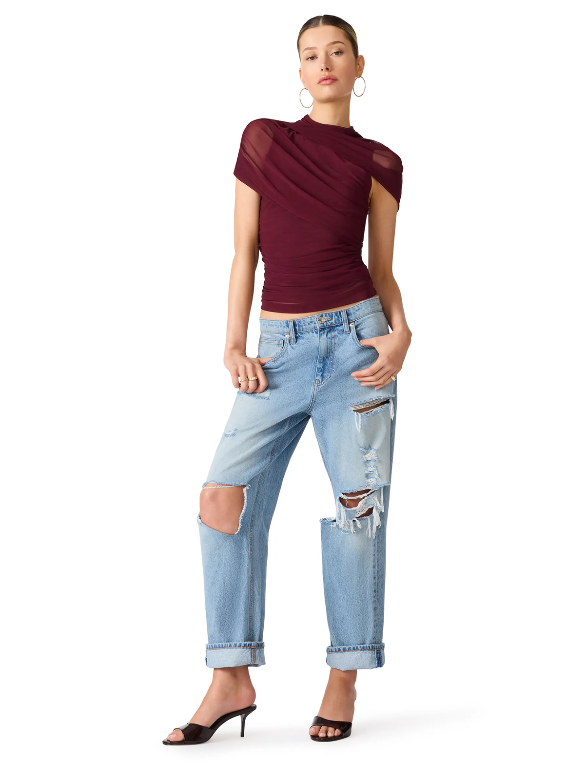 Kerry Mesh Top, Deep Fig