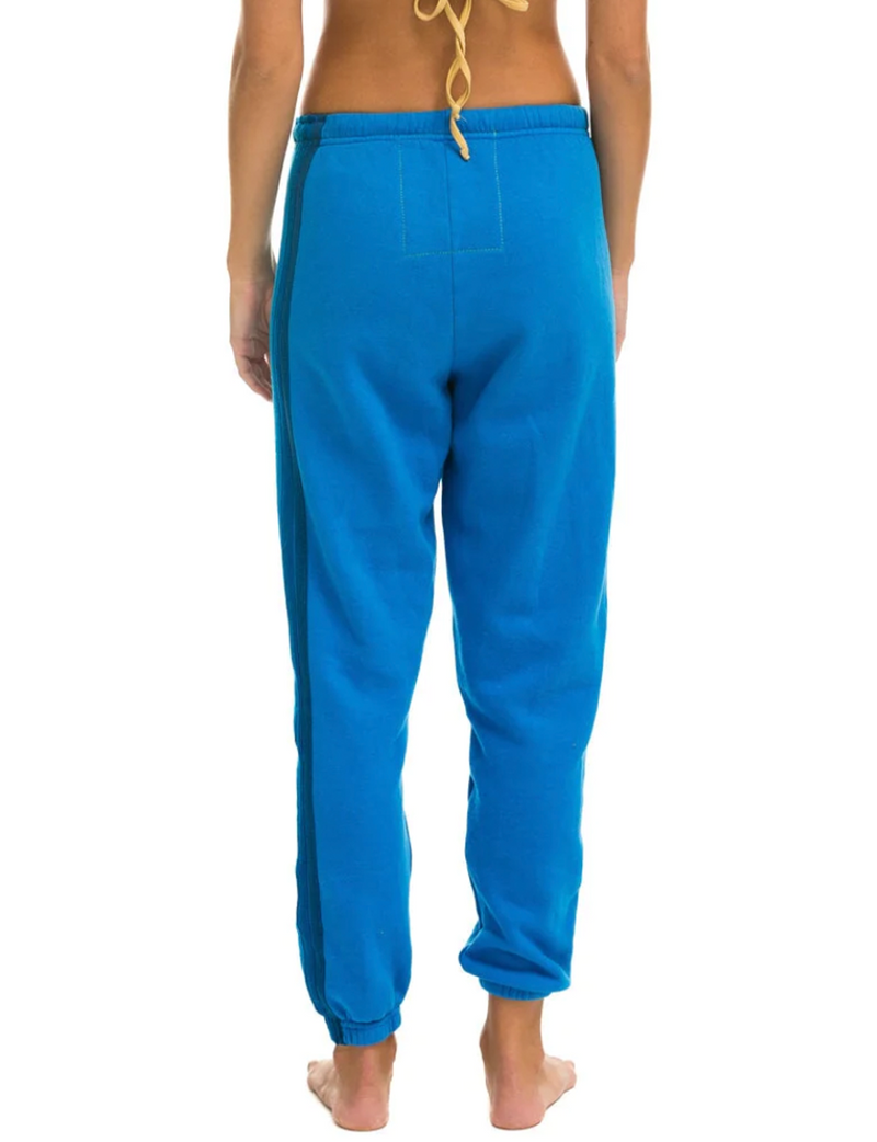 5 Stripe Womens Sweatpant, Ocean/Blue