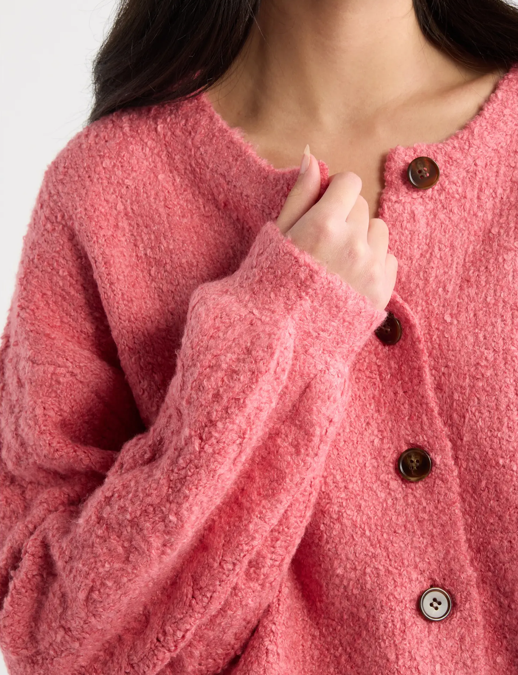Thistle Cardi, Vintage Rose