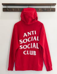 Anti Social Social Club Hoodie, Red/White