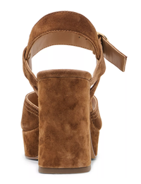 Fatima Platform Heel, Cocoa Suede