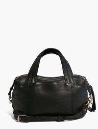 Night Is Young Mini Crossbody Satchel, Black/Light Gold