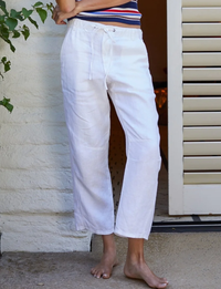 Soft Barrel Pant, White