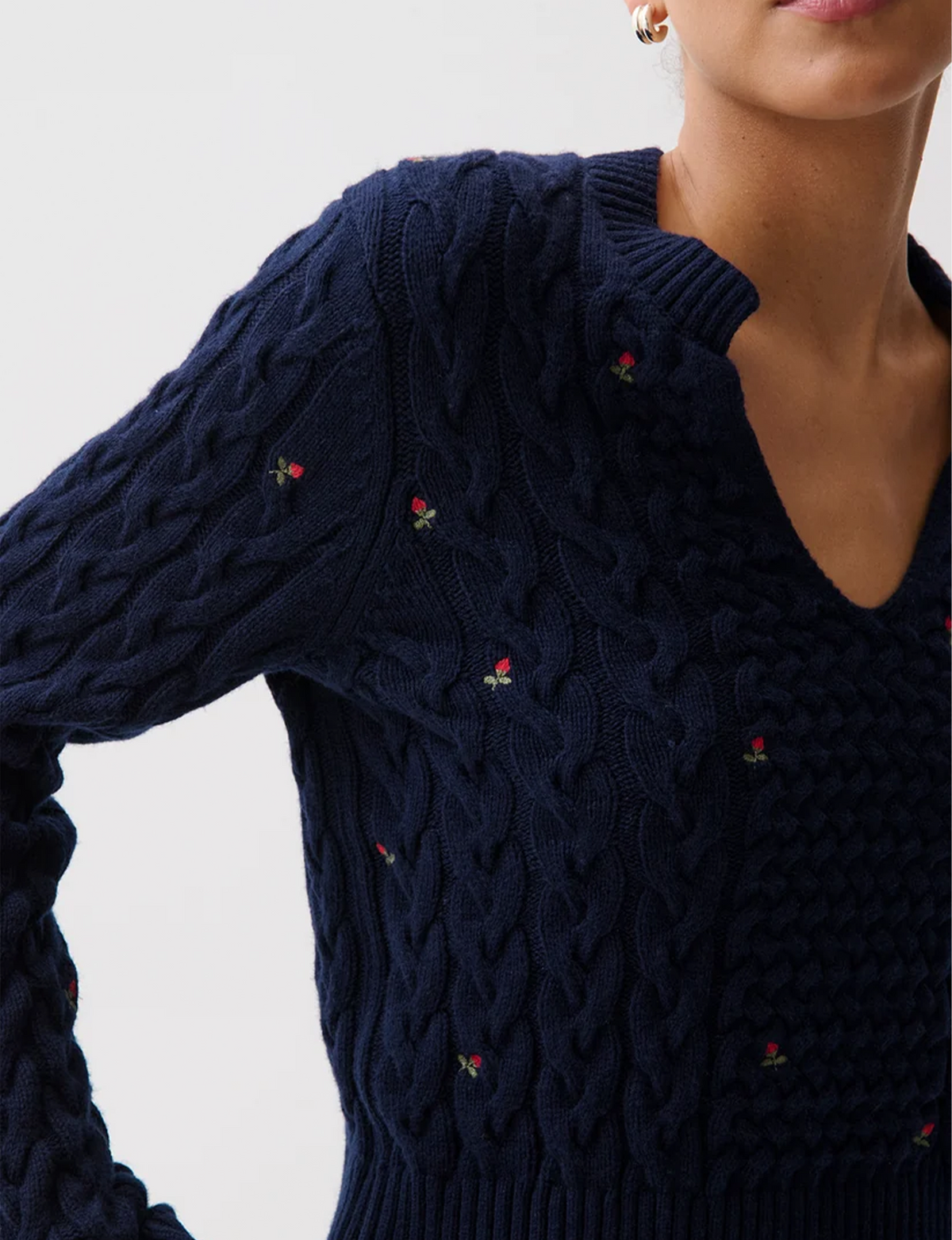 Shana Cable Sweater, Soft Night