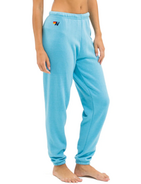5 Stripe Sweatpants, Aquamarine/Aqua
