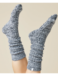 Slouchy Cozy Socks, Heather Black