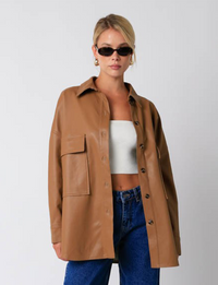 Cora Pu Jacket, Taupe