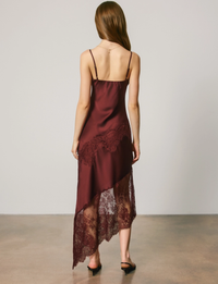Askew Slip Dress, Wine