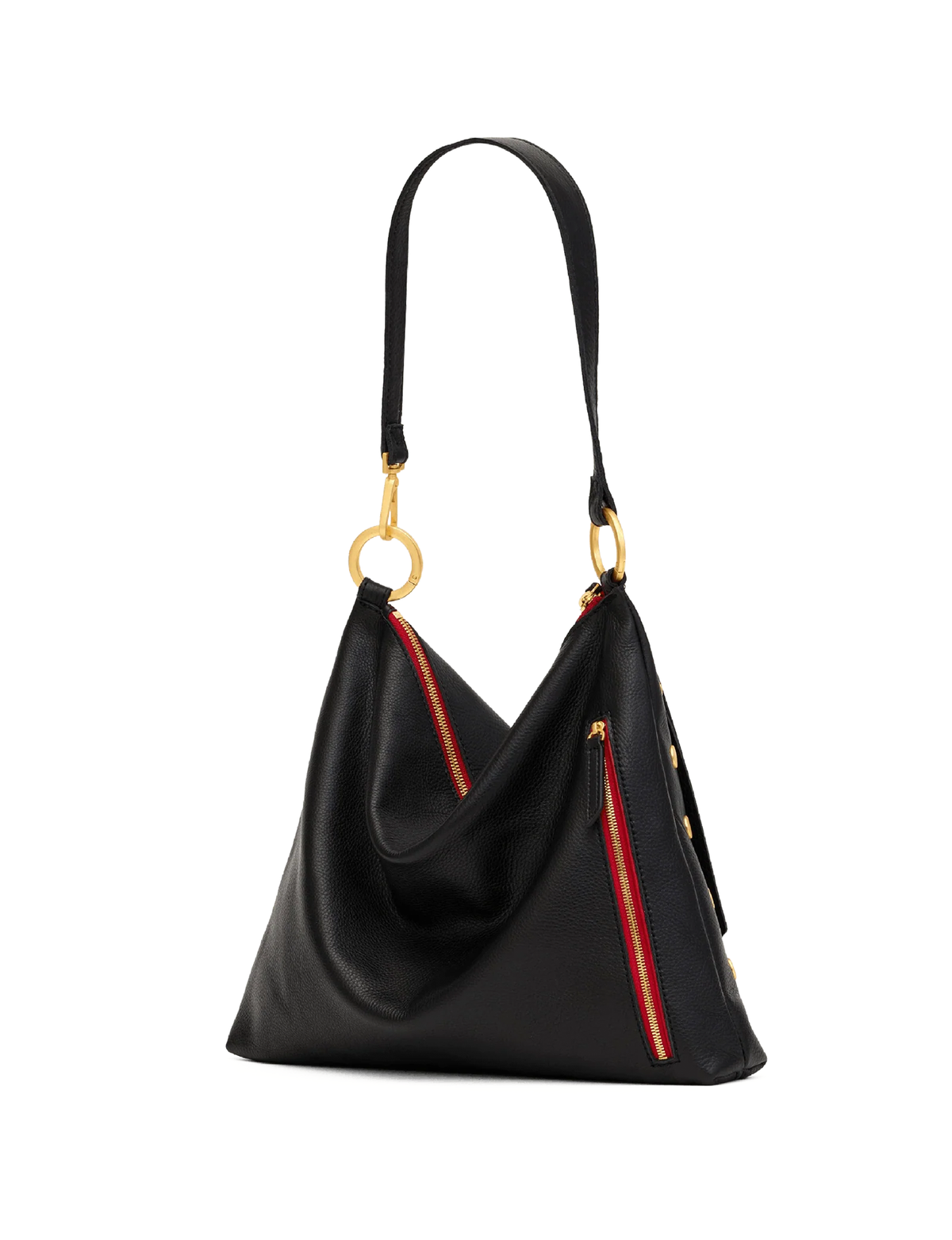 Kyle Large Handbag, Black/Brushed Gold