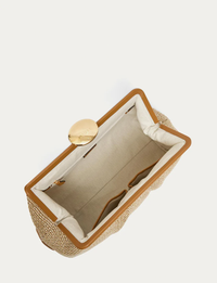 Full Circle Clutch XL, Raffia