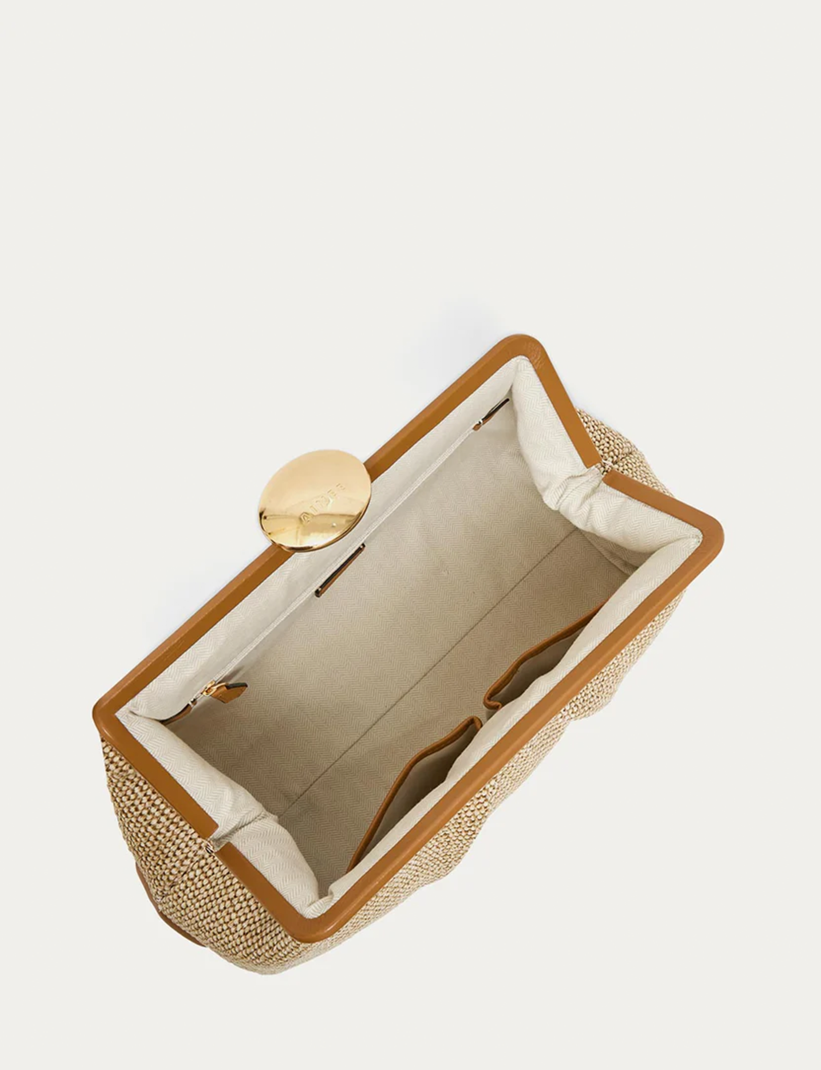 Full Circle Clutch XL, Raffia