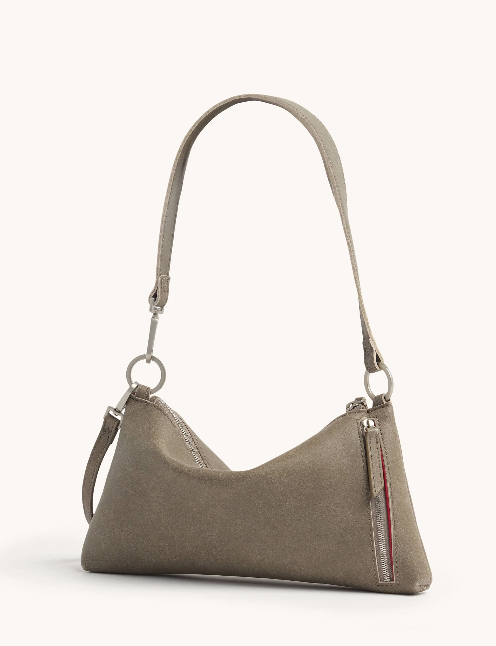 Kyle Small Handbag, Pewter/Brushed Silver