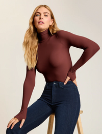 Ballet Turtleneck Bodysuit, Copper O/S