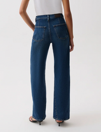Kyra High Rise Bowed Wide Leg, Inkwell