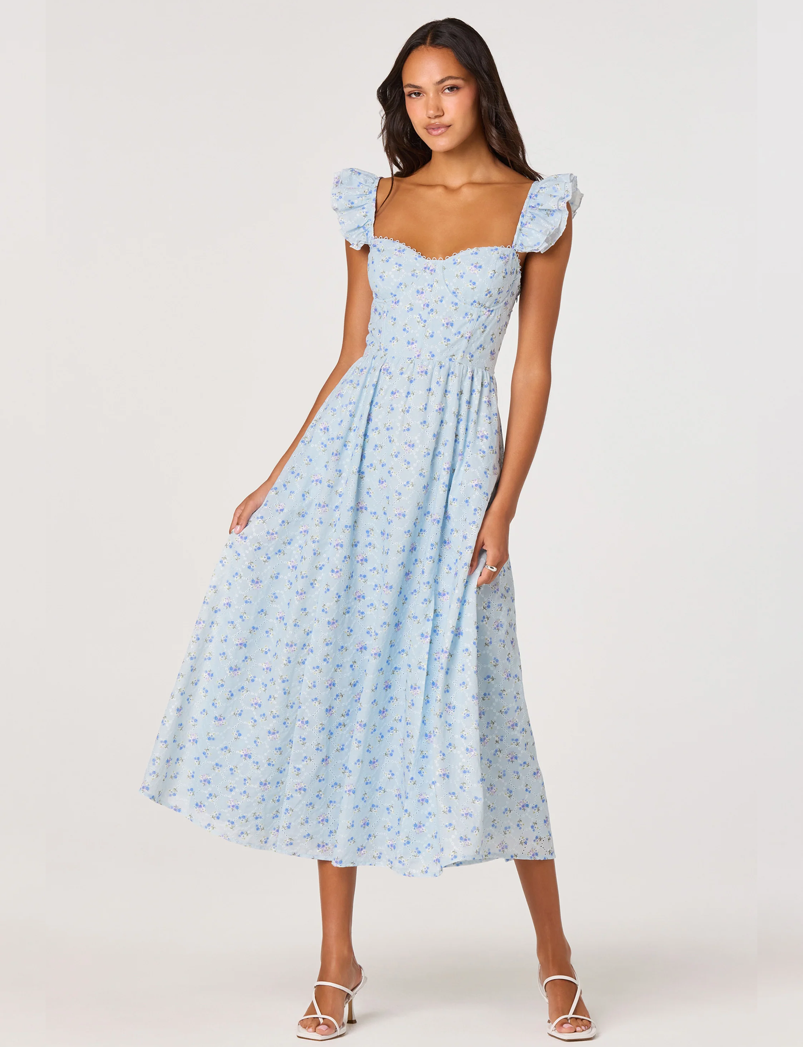 Wedelia Dress, Blue Floral