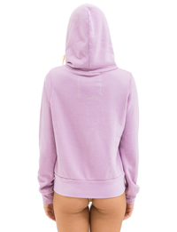5 Stripe Zip Hoodie, Mauve/Magenta Orange