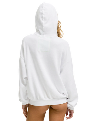 Relaxed Logo Pullover Hoodie, White