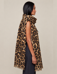 Oversized Animal Blankey Scarf, Leopard