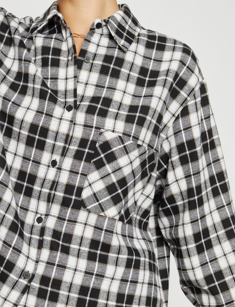 Harvest Flannel, Black/White