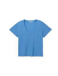 Hendrix V Neck Tee, Pacific Blue